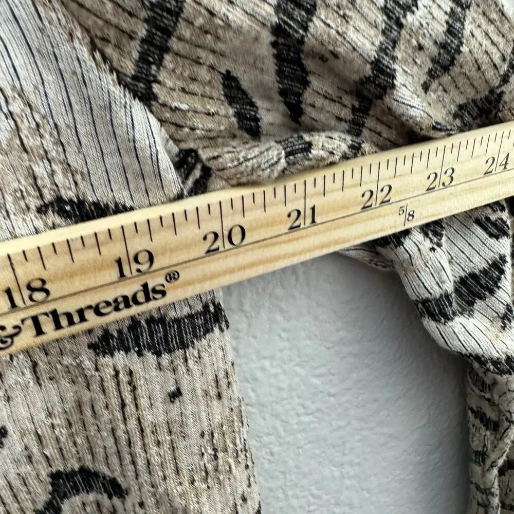 Chico’s Women’s 0 Small Open‎ Front Zebra Animal Print Cardigan Sweater Neutral